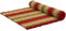 livasia Rollmatte XXL breit Doppelbett - 200x145x4,5cm - Gästebett Gästematratze 2 Personen mit Muster, Reisebett für Kofferraum und outdoor, Thaimatte Kapok Garten und Balkon (Rot/Grün)
