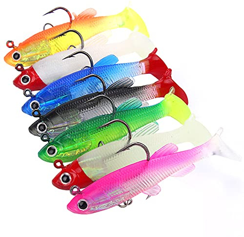ANCLLO fiskebitsats Set med Tackle Box Fiskeutrustningsutrustning för sötvattensöring Bass laxfiskebitsats inklusive grodbete Skedbete