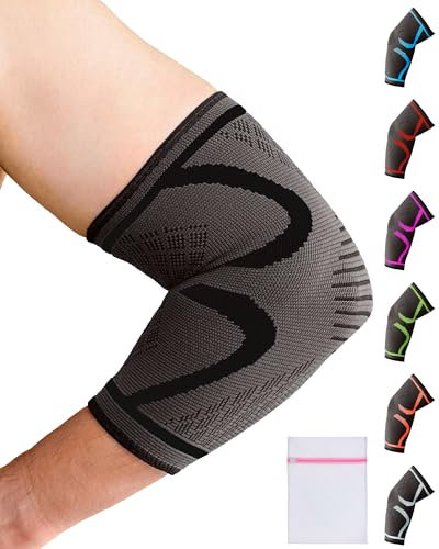 360 RELIEF Tutore Epicondilite Gomito Per Uomini e Donne - 1 Pacchetto Gomitiera Per Tendinite, Tennis, Giocatore Di Golf - Compressione Gomitiera Per Destra/Sinistra Manicotto Con Lavanderia Borsa