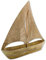Holz Skulptur Segel-Boot 34 x 35cm braun Dekofigur Tisch-Deko Holzboot Schiff Figur
