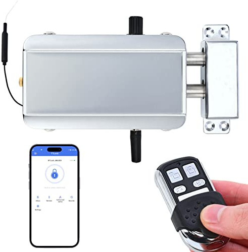 Electronic Deadbolt Anti-Theft Smart Hidden Door Lock with Remote Control and Smartphone App Access