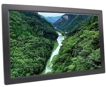 JTPMYFT Cornice for Foto Digitale IPS ad Alta Definizione da 22 Pollici, Album Fotografico elettronico, espositore pubblicitario(Black)