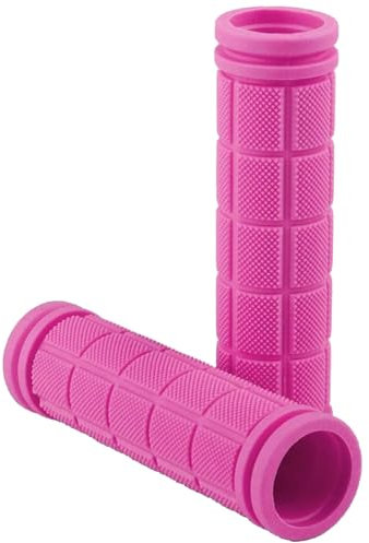 GisWell 1 paire de poignées de vélo ergonomiques pour guidon jusqu'à 22 mm de diamètre, convient pour VTT, trekking, vélo de ville (rose)