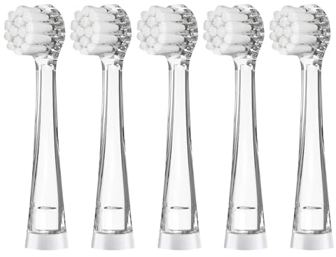 5er Kinder Ersatzbürsten für Seago SG-513/SG-977/SG-EK6/DT-K6/K3, Seago Kinder Elektrische Zahnbürste Aufsteckbürsten (für A-5er-größe S)