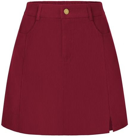 Belle Poque Gonne a coste da donna, a vita alta, svasate, con tasche
