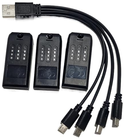 3PCS V8 Battery 3.7V 600mAH With 4in1 USB Charger For 4DRC V8 RC Drone Mini Quadcopter Battery Part Accessory