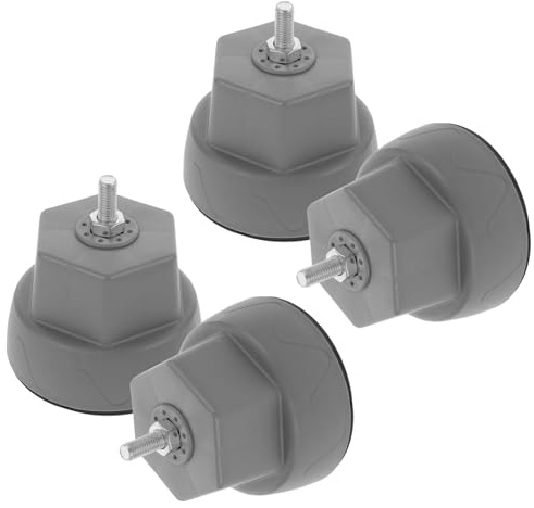4 st stötsäker tvättmaskinsstabiliseringsdynor halkfri bas för trumbrickor och torktumlare elefantfötter design vibrationsreducering bruskontroll förbättrar stabiliteten