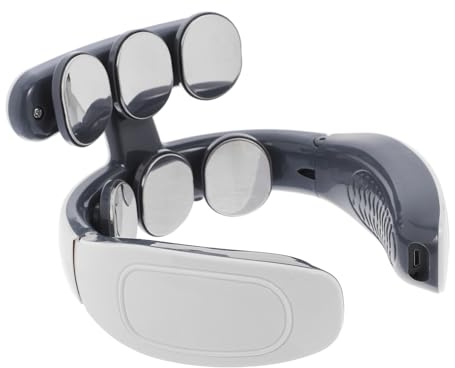 Hoement Masajeador de Cuello Recargable con Cabezas y Compresión Térmica Portátil para Aliviar Músculos Tensos Compacto y Ligero para Uso Diario