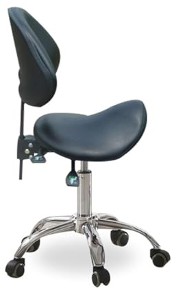Snurrstol Sadelrullande snurrpall Stol, Professionell kontorsstol med kraftig metallbas,(Black)
