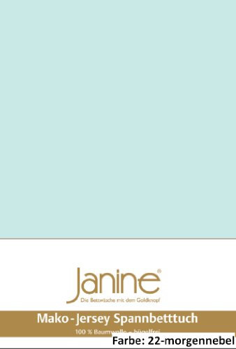 Janine Spannbettlaken Jersey 5007, Gr. 100x200 cm, Fb. 22 morgennebel, Mako-Feinjersey