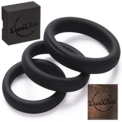 DaniChou Penisring Set aus Silikon für Männer - Intensivere Erektion & längerer Sex - 3-teiliges Penisring Set | Erektionshilfe für Männer | Masturbationshilfe für Männer | Ideal für Paare