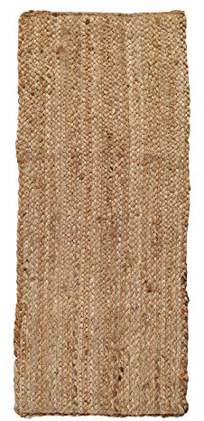 THE BEER VALLEY Jute Braided Table Runner, Natural, 13x36 Inches | Reversible Runners for Wedding Parties, Kitchen, Dining Décor - Farmhouse Small Rattan Table Mat for Outdoor & Indoor Use