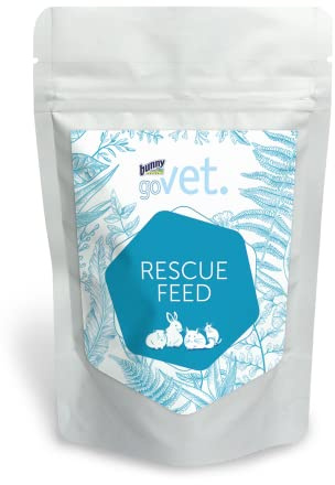 Bunny goVet RESCUEFEED | 350 g | Alleinfuttermittel in Pulverform für Zwergkaninchen, Meerschweinchen, Chinchillas und Degus | Für die assistierte Fütterung bei Inappetenz