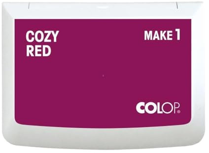 Tampone d'inchiostro COLOP MAKE 1, rosso accogliente, 50 x 90 mm, tampone d'inchiostro per timbri a mano tradizionali e timbri creativi