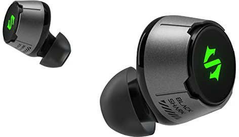 Black Shark Wireless Earbuds with 35ms Ultra-low Latency, Gaming Wireless Headphones with Studio-Quality Sound, Bluetooth 5.2, IPX5 Waterproof, 24h Listening Time, Clear Mics, Comfort Fit - Lucifer T4