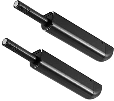 Qrity 2 Pezzi Apertura a Pressione Ante, Chiusura Magnetico con Viti, Chiusure Magnetiche a Scatto per Mobili-Nero