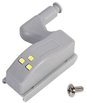 SEAFRONT 10 Pz Cerniera LED Sensore di Luce per ante Dell'armadio Cerniera Dell'armadio Luce per la Cucina Moderna Lampada Domestica Lampada Bianca Calda/fredda (bianco caldo)