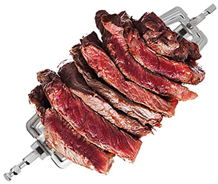 XJKLBYQ Edelstahl Rotisserie Fleischgabeln Luft Fritteusgabel Gabel Spuckstange Brath Hühnerfisch Forks 28 cm