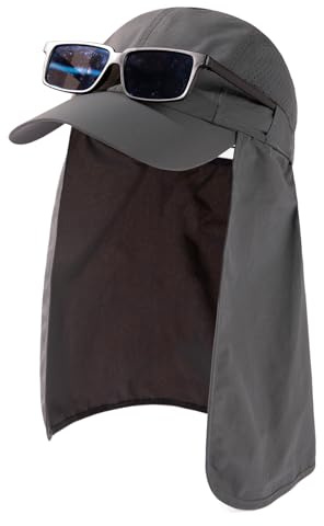 TOP-EX XL/XXL baseballkeps män med avtagbar nacklucka UV-skydd solhattar damer, vikbara sommarhattar safari vandring utomhushatt andas