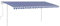 Wenjingqi 3069976 Manuelle Markise mit Pfosten, Blau, 5 x 3 m