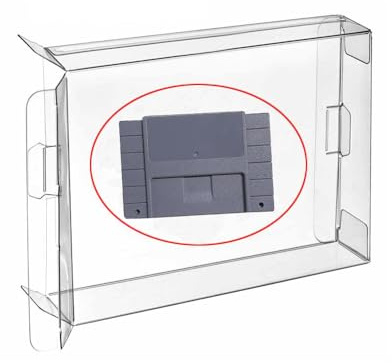 CHILDMORY 20pcs Protector Box Clear Protection Case Sleeve for SNES Game Cartridge US Version