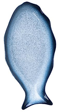 HOLIDYOYO Piatto Da Portata a Forma Di Pesce in Ceramica, Vassoio Per Cottura a Vapore e Microonde, Leggero e Resistente, Adatto a Casa e Ristoranti, Facile Da Pulire, 14 Pollici