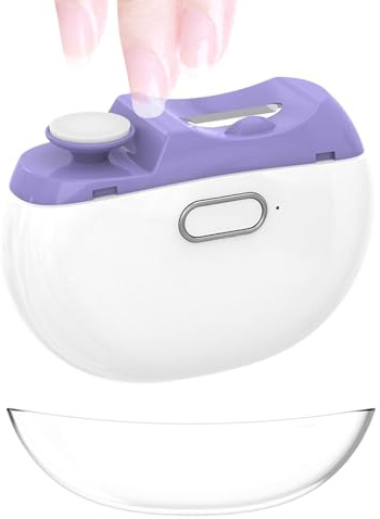 Krmoau Tagliaunghie Automatico | Modellatore Unghie con Luce 2 Velocità - Cutter Per Unghie A Basso Rumore - Per Uomini Donne Bambini Cura della Casa Viaggio Salone Manicure