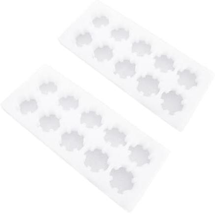 SHERCHPRY Set da 2 Vassoi Portauova in Schiuma Anticaduta 10 Scomparti, Scatole Riutilizzabili per Conservazione e Trasporto Uova, per Cucina, Ristorante e Supermercato