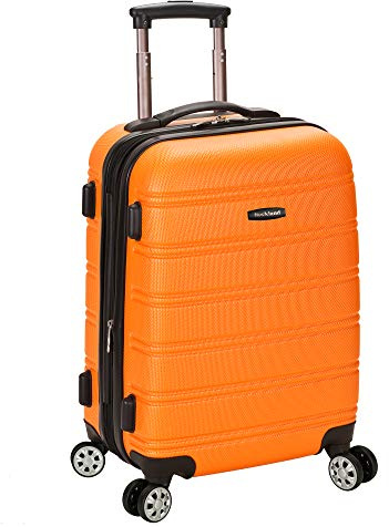 Rockland Melbourne 51 cm Erweiterbares Handgepäck aus ABS Koffer-Set, 38 Liter, Orange