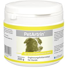 Alfavet PetArtrin, Ergänzungsfutter für Hunde, unterstützt Gelenke, Gelenkstoffwechsel bei Osteoarthritis, Pulver, 200 g Dose