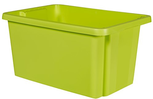Curver 00752-598-00 Essentials Box, stapelbar, Kunststoff Grün 56 x 38,7 x 29,1 cm 45 l