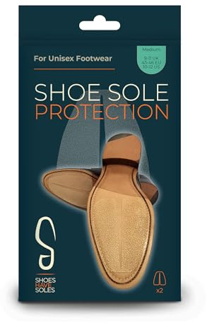 Transparent Sole Protector, Anti Slip Grips to Help Cut Costs Due to Frequent Resoling, Non Slip Pads for Men’s & Women’s Footwear, Medium US 10-12 (EU 43-46) - Shoe Sole Protection