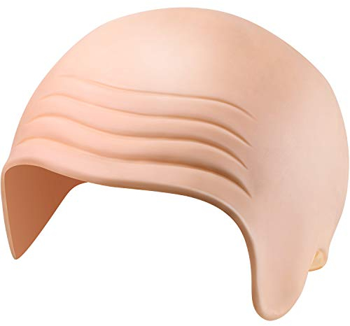 Glatz Kopf Kappe Kostüm Glatze Perücke Haut Glatze Dick Latex Gummi Glatze Maske Schädel Perücken Kappe Glatze Perücken Kopf Kappe Cosplay Party Zubehör Hut für Kinder Erwachsene