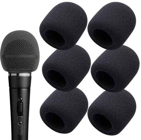 6 PCS Handheld Microphone Windscreen - Mic Pop Filter for Studio Microphone, Bluetooth Handheld Microphone and Wireless Handheld Microphone, Microphone Cover for Singing Handheld Mic by YOUSHARES