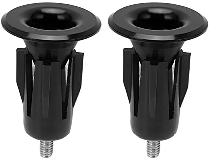 1 Pairs Bike Handlebar Bar End Plugs, Adjustable Aluminum Alloy Handlebar Bar End Hat for 15‑23.5mm Road Bike BMX Bicycle Handlebars(Black)