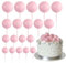 ASTARON 20 Piezas Adornos de Bolas para Pasteles Mini Globos Adornos para Pasteles Bolas Selecciones para Pasteles para Decoraciones de Pasteles de Cumpleaños y Bodas (Rosa claro)
