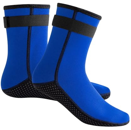 Vattenstrumpor, 3 Mm Beachvolleyboll Sandsäkra Strumpor, Våtdräktsstrumpor för Män Kvinnor (BLUE)
