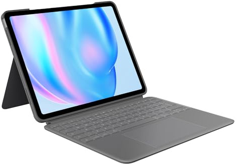 Logitech Combo Touch per iPad Air da 13 pollici (M2, M3 e M4) (2024, 2025, 2026), custodia con tastiera - staccabile retroilluminata supporto, digitazione comoda, modalità multiuso,ITA QWERTY - Grigio