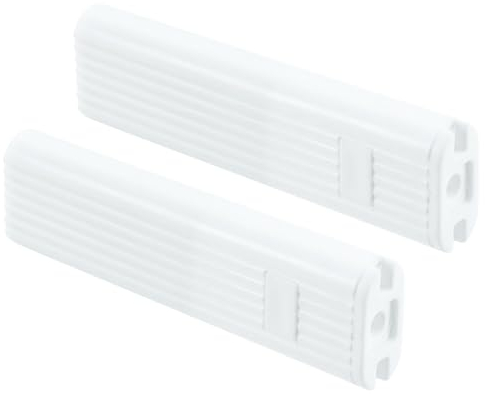 QUARKZMAN 2Stk Jalousien Schnur Gewicht POM 83mm/3.27 Viereckig Rolladen Griff Spanner Gewicht für Vertikale Jalousie Raffrollos Ketten Kugel Perlenkette Fenster Zubehör Weiß