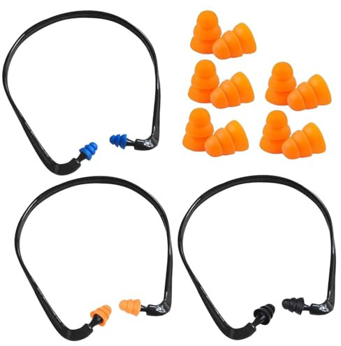 3 Pezzi tappo Per Le Orecchie Montati Sulla Testa E 5 Paia Di Tappi orecchia Di Ricambio, Cancellazione Del Rumore Per Nuotare E Lavorare