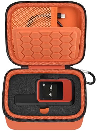 Satellite Communicator Case Compatible with Garmin InReach Mini 2/010-01879-00 InReach Mini for Camping & Hiking (Orange+Black Zipper)