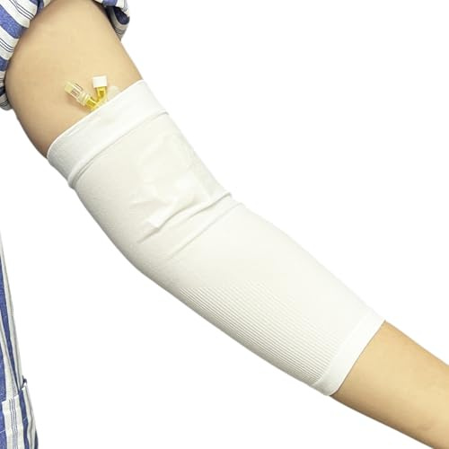 EDWERD PICC Line – Lot de 2 housses de protection respirantes pour bras de 22,9 cm à 35,6 cm, blanc