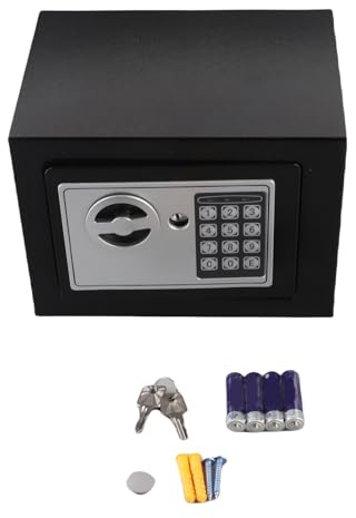 Mini Coffre-Fort pour la Maison, Coffre-Fort avec Touches de Clavier, Pot d'économie de sécurité Domestique en Acier Inoxydable