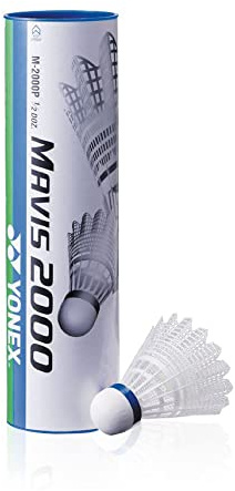 YONEX Mavis 2000 Badminton Shuttlecocks (Tube of 6), 78-Medium-Blue