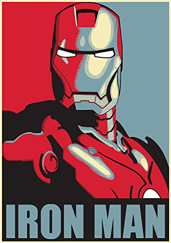 Zimplicity IronMan Poster Small A4 Arty Effect Bedroom Poster