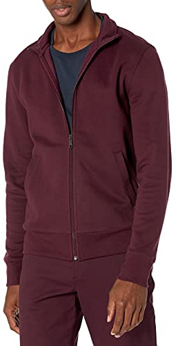 Amazon Essentials herr Full dragkedja fleece stoppad hals sweatshirt