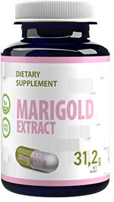 Lutein 40mg mit Zeaxanthin 8mg aus Ringelblumenextrakt 120 Vegan Kapseln 200mg, Laborgeprüft, Augen und Visionsunterstützung