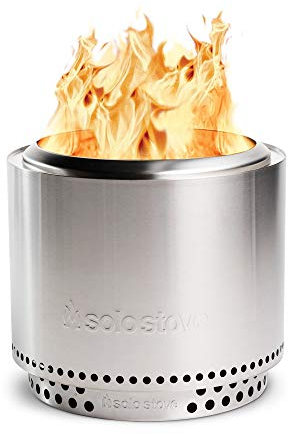 Solo Stove Brasero Bonfire et Support 2.0 | Brasero Portable de sans émission de fumée, Combustion Naturelle du Bois, avec bac à Cendres Amovible, Acier Inoxydable, 49,5x44,5cm, 9 kg