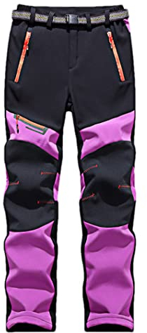 Pantalon de camping en plein air pour hommes et femmes, pantalon de randonnée à coquille souple, pantalon d'escalade pour femmes, violet, rouge, M