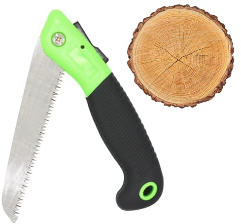 Klappsäge,Handsäge für frisches Holz,Garten-Klappsäge mit Sicherheitsverschluss,Astsäge Klappbar,Handsäge Klein,Handsäge,Baumsäge,Handsäge Astsäge klappbar,Handsäge für camping,(Schwarz/Grün)